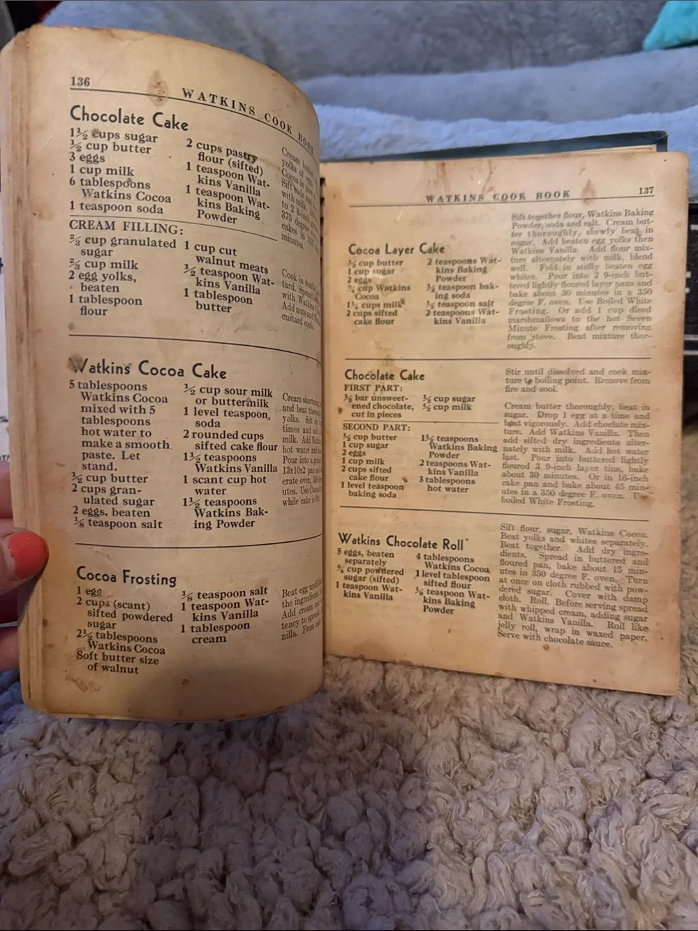 VINTAGE Watkins Cookbook J R Watkins Co RARE Collectible 1943 WINONA, MINN